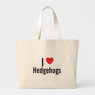 I love Hedgehogs Large Tote Bag