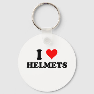 I Love Helmets Key Ring