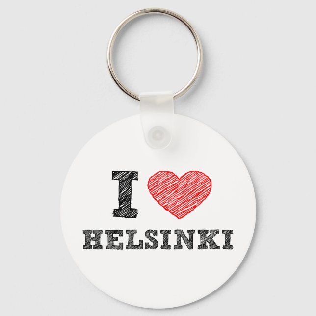 I Love Helsinki Key Ring (Front)