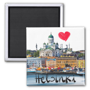 i love Helsinki Magnet