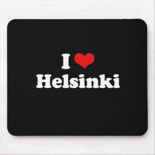 I Love Helsinki Tshirt White Tshirt Mouse Pad