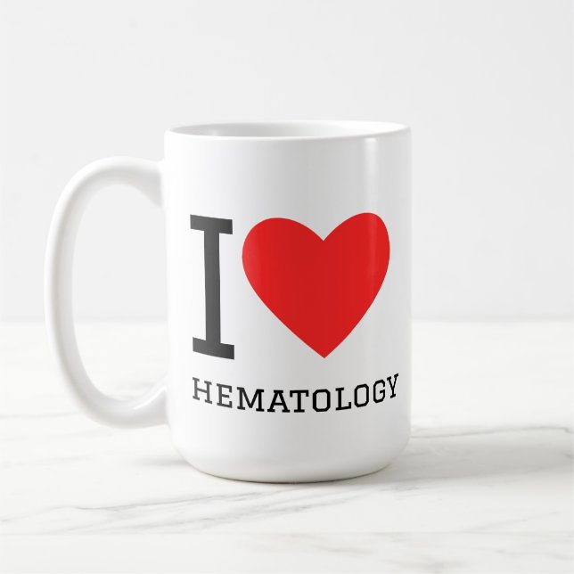 I love hematology  coffee mug (Left)