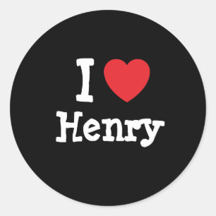 I love Henry heart T-Shirt Classic Round Sticker
