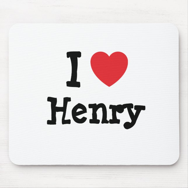 I love Henry heart T-Shirt Mouse Pad (Front)