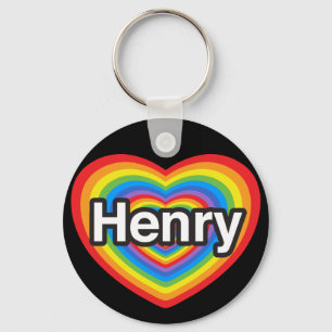 I love Henry. I love you Henry. Heart Key Ring