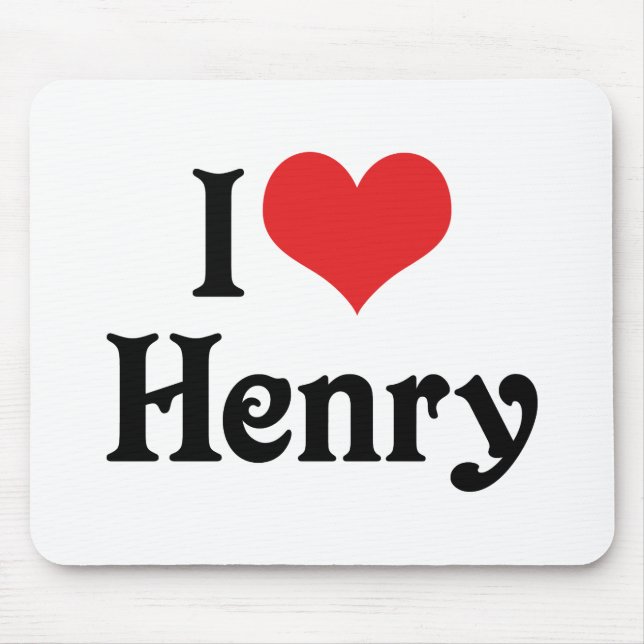 I Love Henry Mouse Pad (Front)