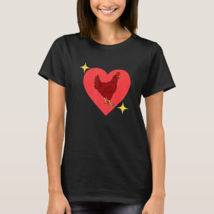 I Love Hens And Chickens Heart Farm Animal For T-Shirt