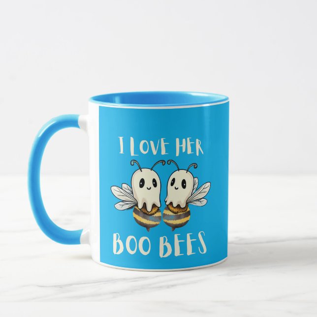  I love Her Boo Bees Funny Halloween Season  Mug (Left)