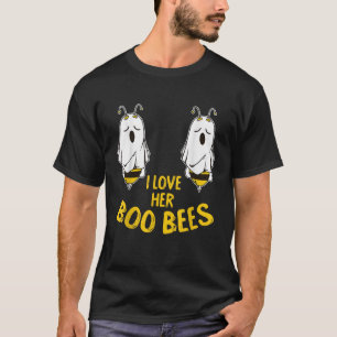 I Love Her Boo Bees Lazy Halloween Costume Funny P T-Shirt