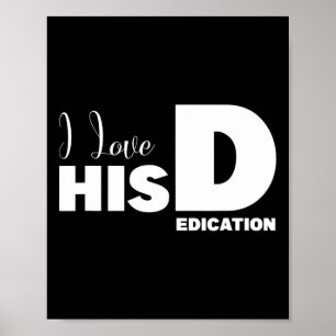 I Love Her P I Love His D Dedication Couples Match Poster