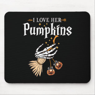 I Love Her Pumpkins She Likes My Broomstick Hallow Mouse Pad