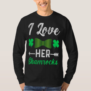 I Love Her Shamrocks St Patrick's Day Couples 1 T-Shirt