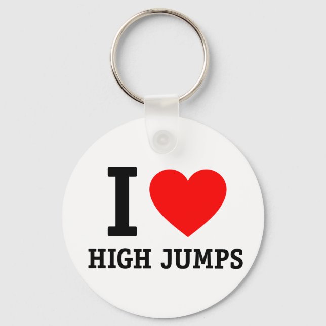 I Love High Jumps Key Ring (Front)