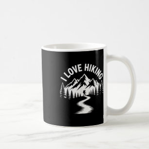 I Love Hiking Adventure Mountain Scene Coffee Mug