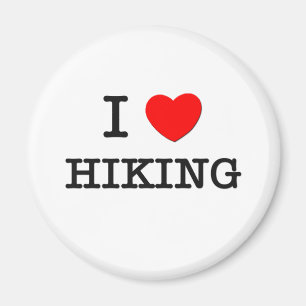 I Love Hiking Magnet
