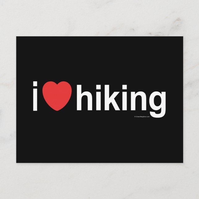 I Love Hiking Postcard (Front)
