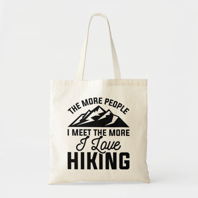I Love Hiking Tote Bag (Front)