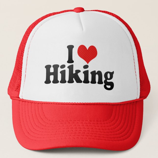 I Love Hiking Trucker Hat (Front)