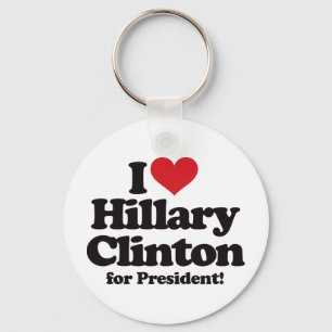 I Love Hillary Clinton for President Key Ring