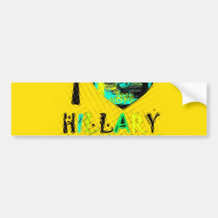 I Love Hillary USA Art Print Bumper Sticker