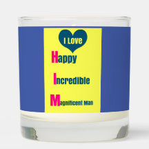"I Love Him" Scented Candle: Valentine's Day Gift 