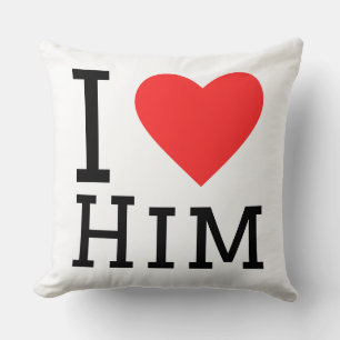 I love him square sticker cushion