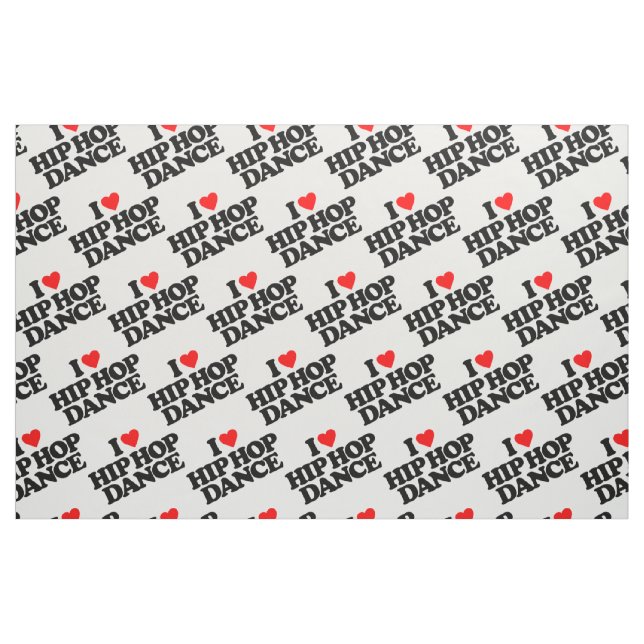 I LOVE HIP HOP DANCE FABRIC (Fat Quarter)