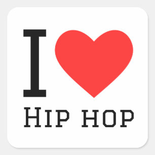 I love hip hop square sticker