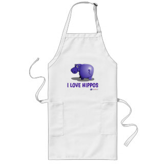 I Love Hippos Apron
