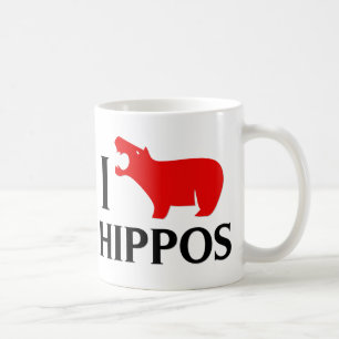 I Love Hippos Coffee Mug