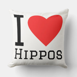I love hippos cushion