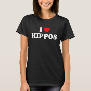 I Love Hippos - Hippopotamus Cute Funny Fan Zoo An T-Shirt