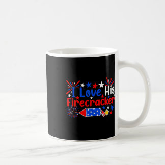 I Love His Firecracker Funny 4th Of July Fireworks Coffee Mug