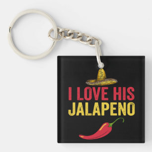 I Love His Jalapeno Cinco De Mayo Key Ring