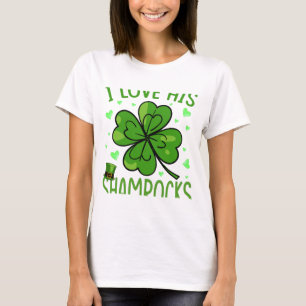 I Love His Shamrocks St Patrick's Day T-Shirt