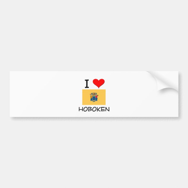 I Love Hoboken New Jersey Bumper Sticker (Front)