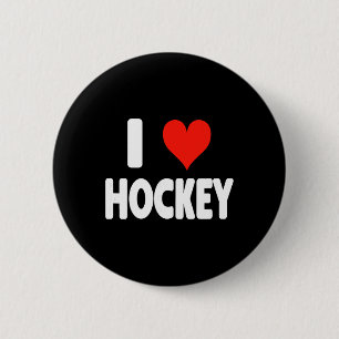I Love Hockey - Heart Goalie Forward Hockey Mom Da 6 Cm Round Badge