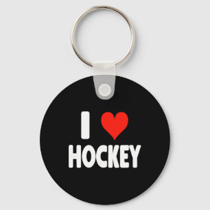 I Love Hockey - Heart Goalie Forward Hockey Mom Da Key Ring