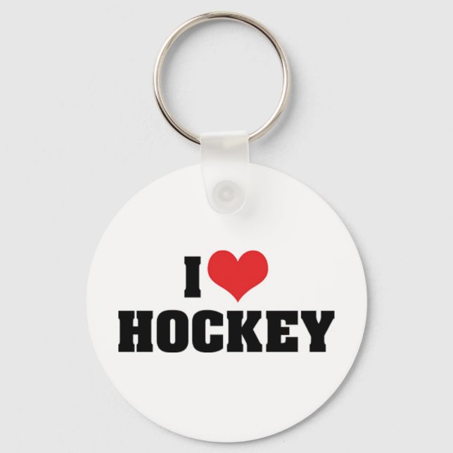 I Love Hockey Keychain (Front)