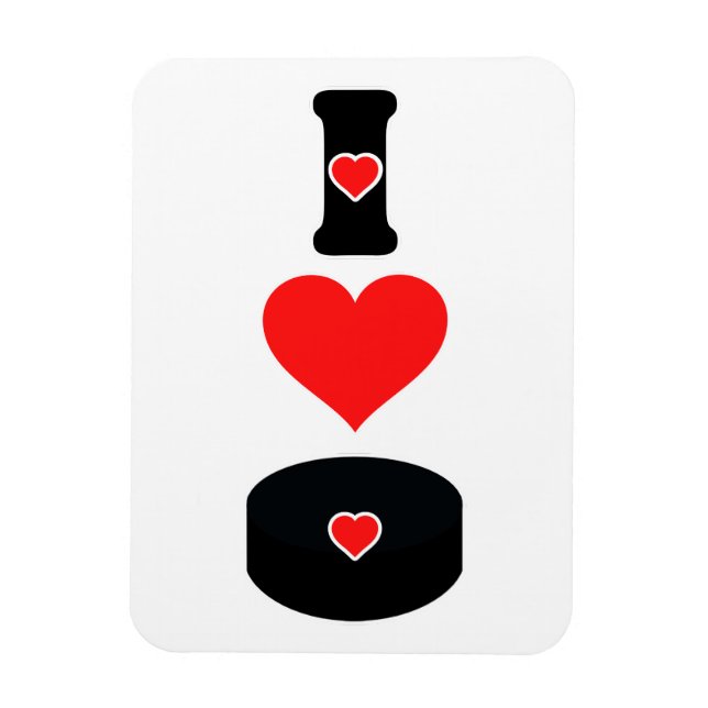 I love hockey magnet (Vertical)