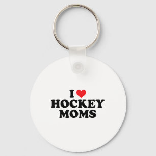 I Love Hockey Moms Funny Design (1) Key Ring
