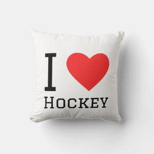 I love hockey square sticker cushion