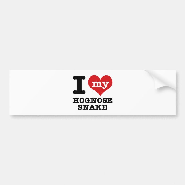 I Love Hognose snake Bumper Sticker (Front)