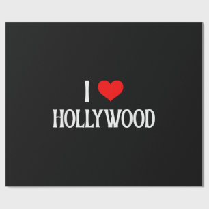 I Love Hollywood I Heart Hollywood Holiday Travel Wrapping Paper