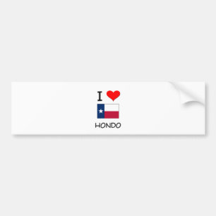 I Love Hondo Texas Bumper Sticker