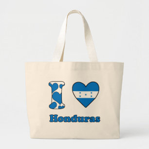 I love Honduras Large Tote Bag