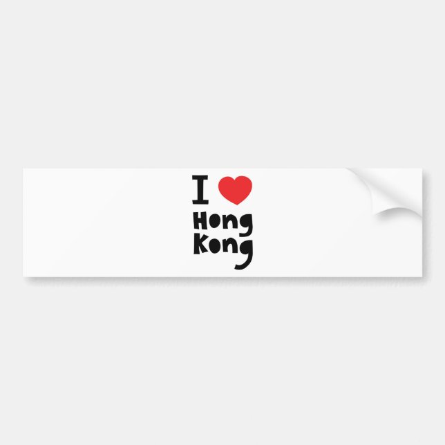 I love Hong Kong Bumper Sticker (Front)