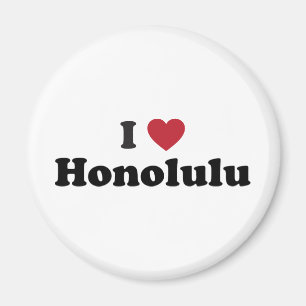 I Love Honolulu Hawaii Magnet