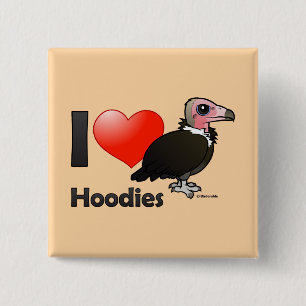 I Love Hoodies 15 Cm Square Badge