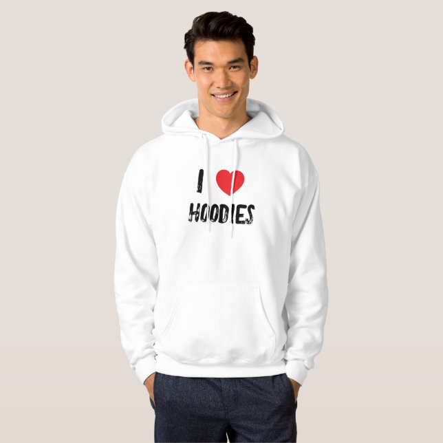I Love Hoodies T-Shirt (Front Full)